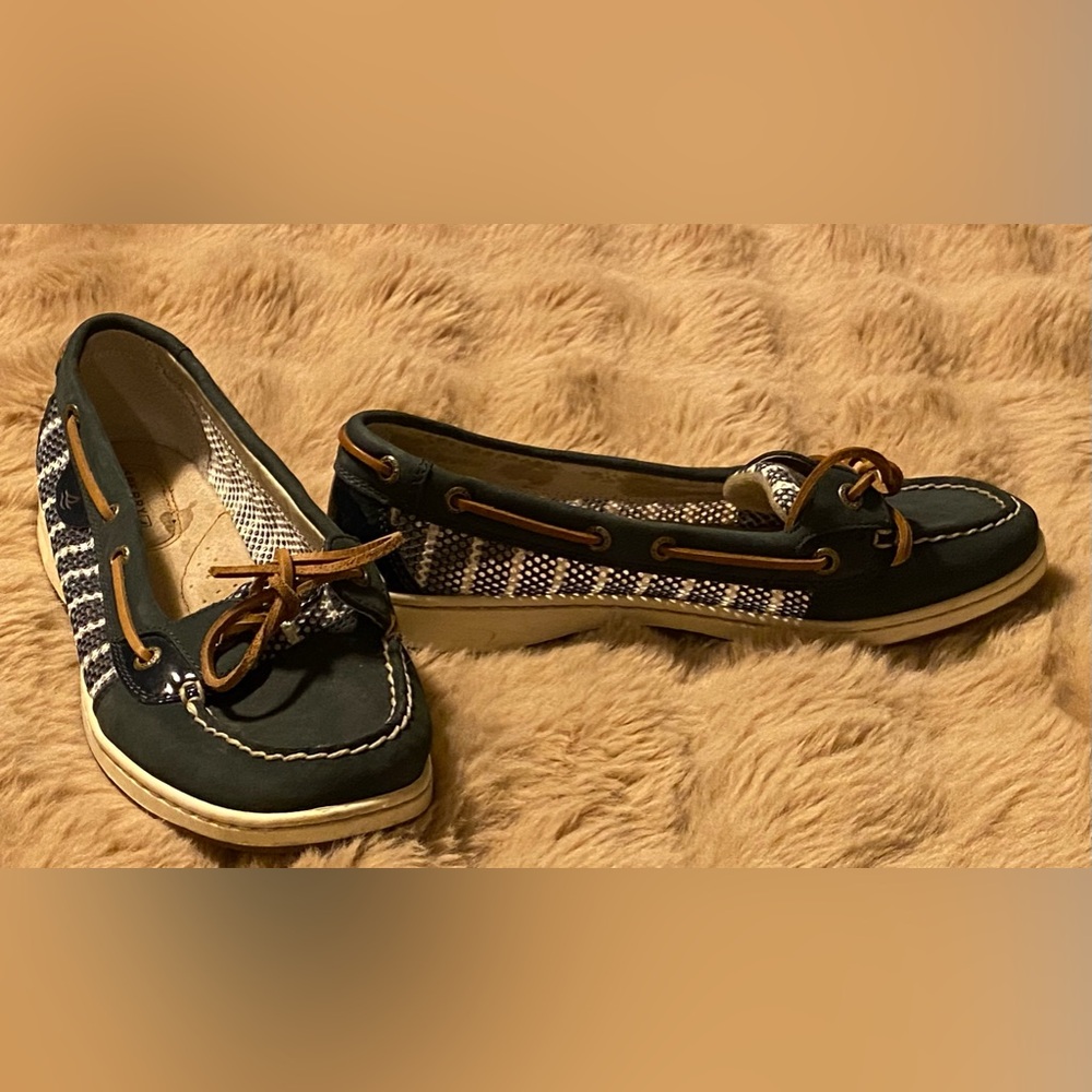 Women’s SPERRY TOP•SIDER Angelfish 2 Breton Leather / Stripe Mesh Boat Shoes